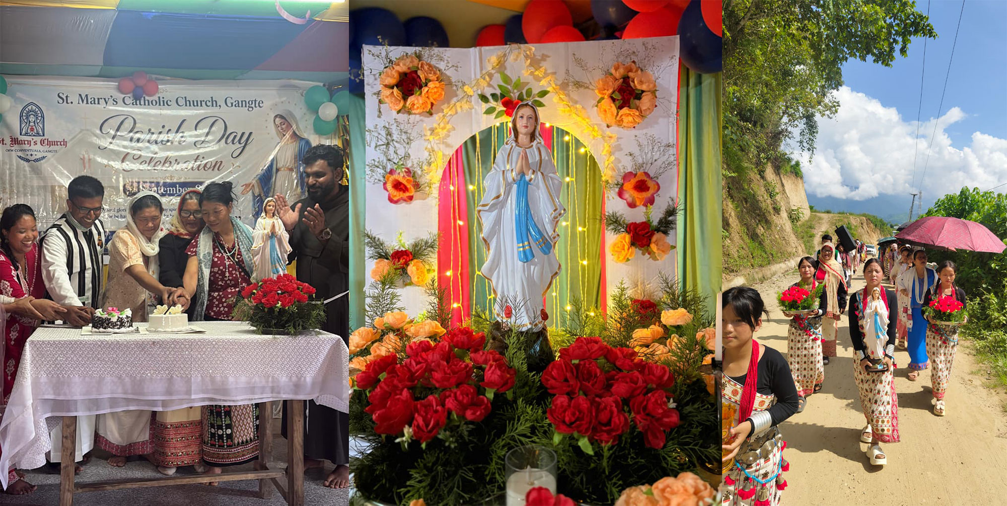 ST. MARY’S PARISH, GANGTE CELEBRATES PARISH DAY AND FEAST OF THE NATIVITY OF THE BLESSED  VIRGIN MARY
