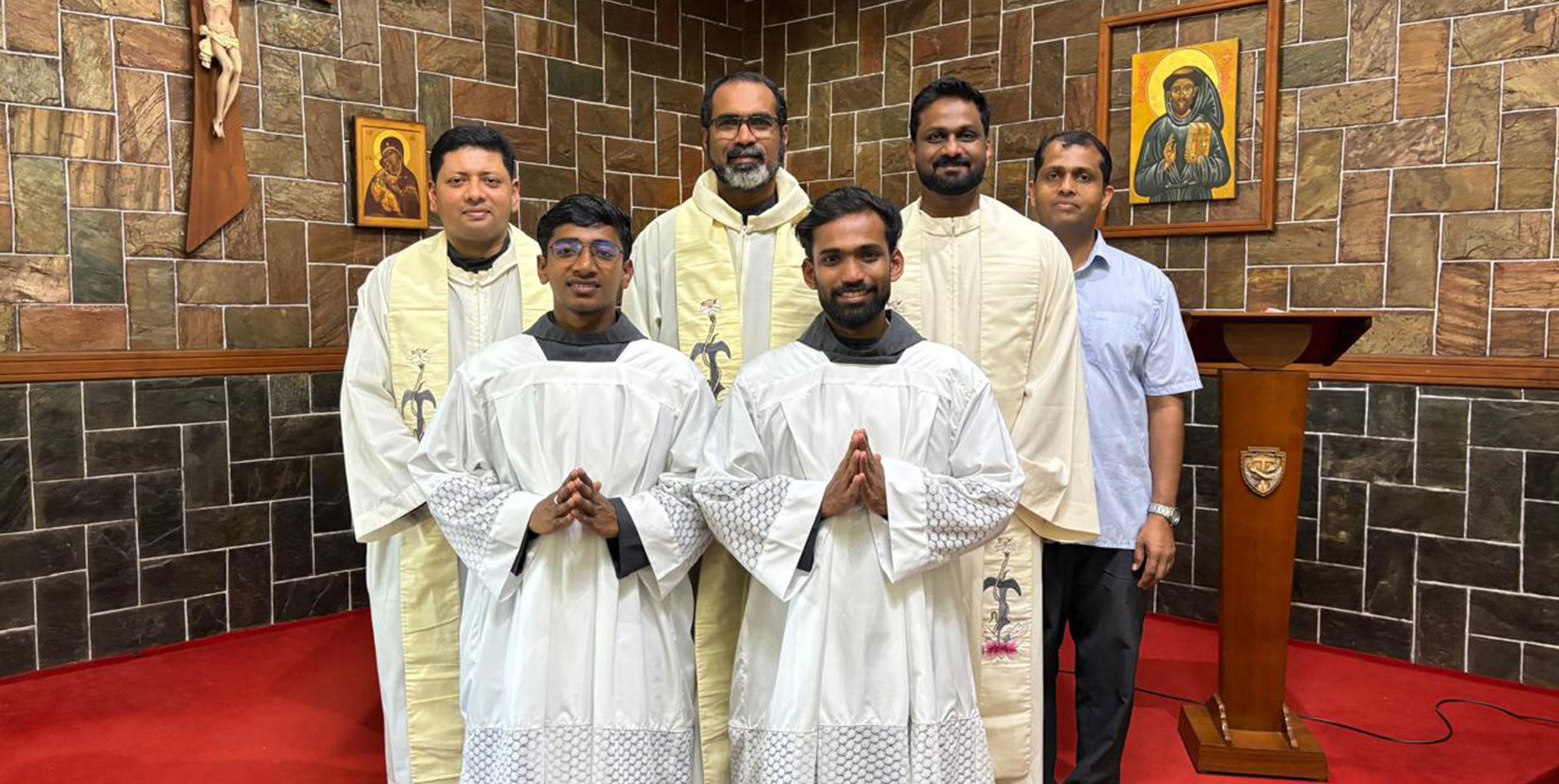 FRIARS AKHIL AND SHYBIN RECEIVE THE MINOR ORDERS OF LECTOR AND  ACOLYTE